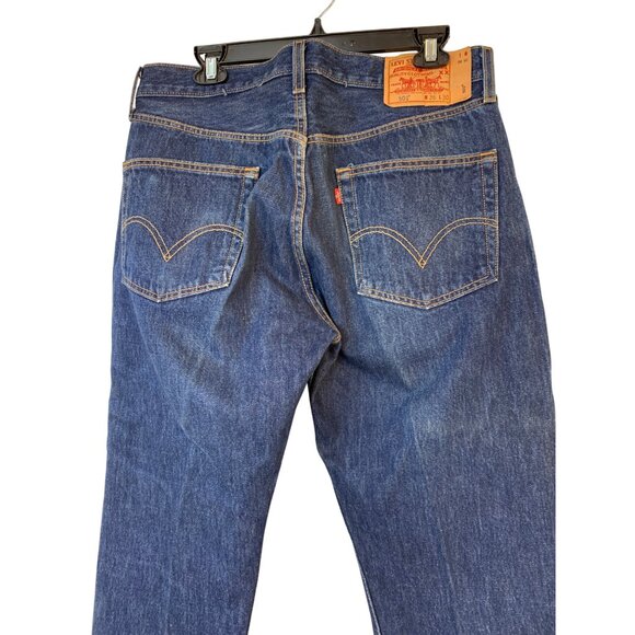 Levis Mens 501 Original Fit Button-Fly Jeans 36 x 27 100% Cotton Denim 10024 - Picture 4 of 7